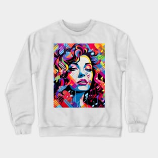 Ritmo Urbano: Latina Melodies in Pop Street Art Latin Music Crewneck Sweatshirt